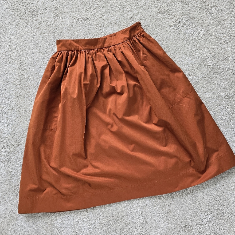 Rust Orange Skirt Zara